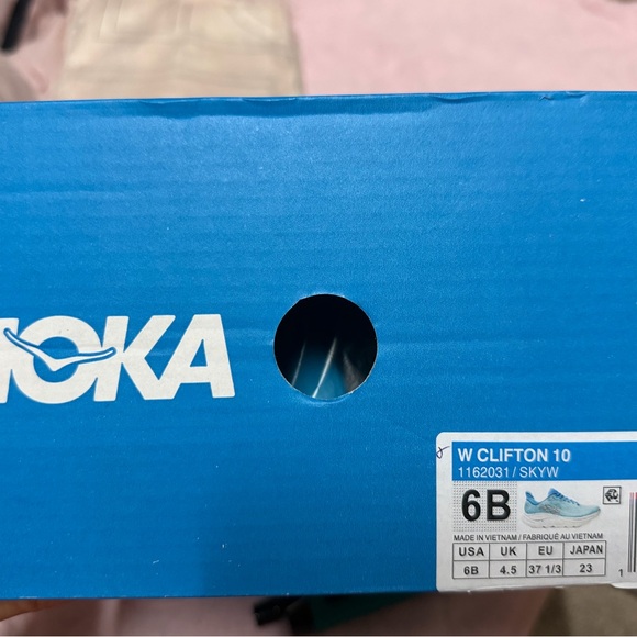 Hoka Athletic Shoes in Aqua Blue and White - Picture 9 of 10